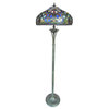 KELLY, Tiffany-style 3 Light Victorian Floor Lamp, 20" Shade