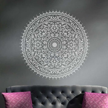 Mandala Stencil Kashmir, Trendy, Easy Wall Stencils For DIY Home Decor, 30"
