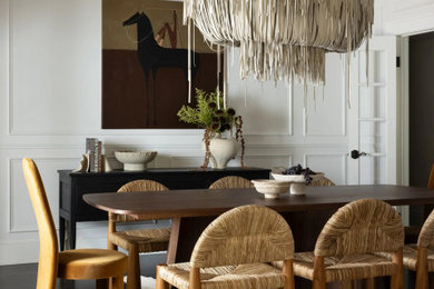 Dining room - mediterranean dining room idea in Miami