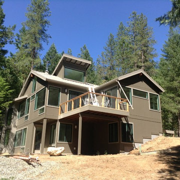 Contemporary home in the woods