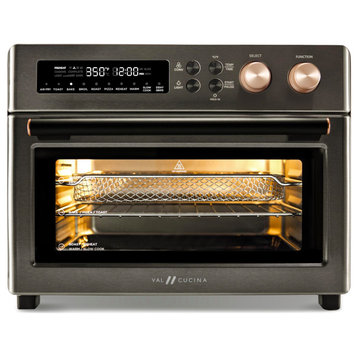 Infrared Heating Air Fryer Toaster Oven, Extra Large Countertop Convection Oven, Black Matte Stainless Steel