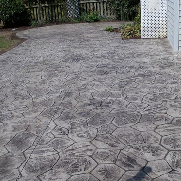 Stamped Concrete Patio & Walkway