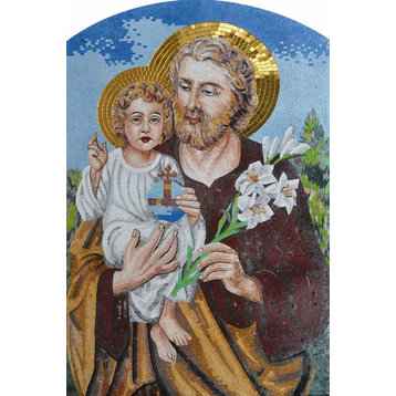 Mosaic Icon, The Portrait of St. Joseph, 28"x40"