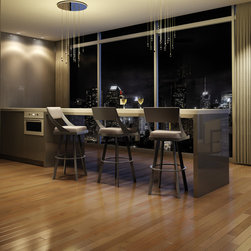 Fame Modern Swivel Bar Stool with Back by Amisco - Bar Stools And Counter Stools