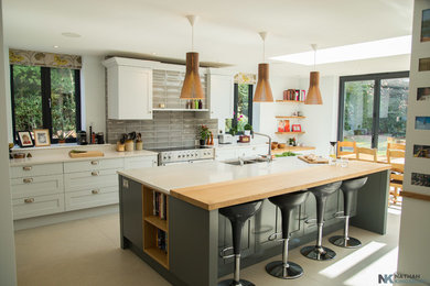 Design ideas for a contemporary kitchen in Surrey.