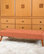 GDF Studio Pyram Mid Century Modern Ottoman Bench, Orange