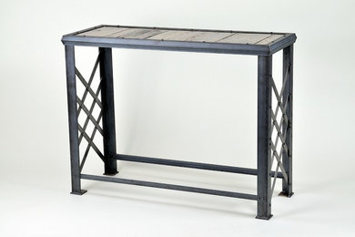 Industrial Sofa Table Reclaimed Wood