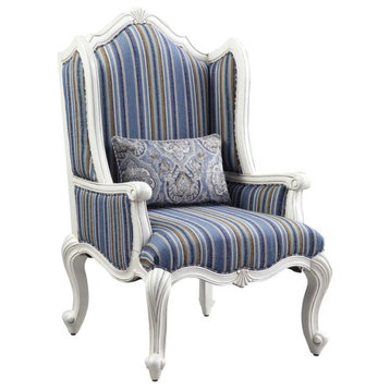Ciddrenar Chair with pillow in Fabric & White Finish