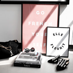 How To Be Parisian (blush) and 'She Blooms' in French - Prints And Posters