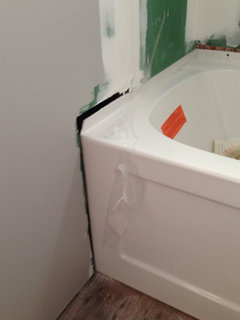 Gap between tub and drywall!!!!