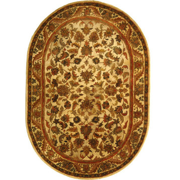 Safavieh Antiquity Collection AT52 Rug, Gold, 7'6"x9'6" Oval