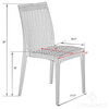 Leisuremod Weave Mace Indoor Outdoor Patio Chair, White