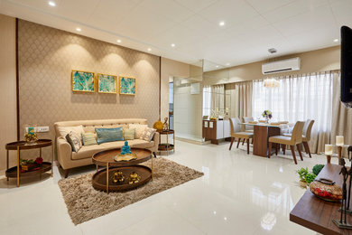 Living room - asian living room idea in Mumbai