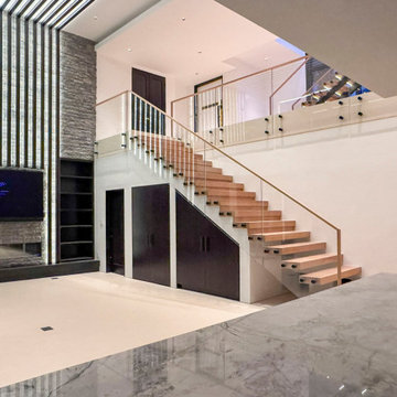 Project #126 | Contemporary Staircases with Integrated LEDs & Glass Railing