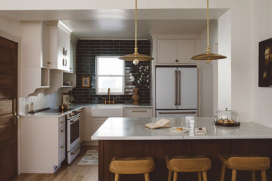 Elegant kitchen photo in Denver