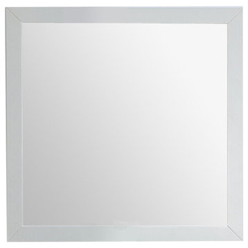 Fully Framed 30" White Mirror