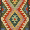 Caucasian Turkish Kilim Myrl Rust/Charcoal Wool Rug - 2'7'' x 4'1''