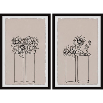 Clear Round Vases Diptych, Set of 2, 8x12 Panels