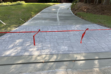 Driveway Replacement With Stamp