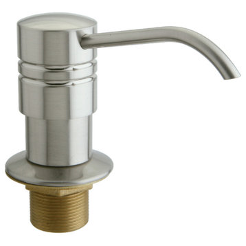 Kingston Brass Straight Nozzle Metal Soap Dispenser, Brushed Nickel