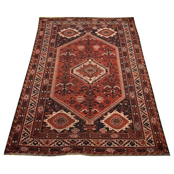 Antique Persian Shiraz Oriental Rug, 6'6"x9'9"