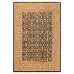 Bareens Designer Rugs - Boho Chic Ziegler Francie Charcoal/Tan Wool Rug - 8'2'' x 9'10'' - A Persian influenced Turkish hand knotted rug made by skilled artisans capable of creating the most exceptional vegetable dyes and hand-spun New Zealand wool. This gorgeous one of a kind Peshawar Kafkaz handmade rugs is also known as a Chobi Ziegler Rug. This gorgeous rug is extremely versatile and is famous for its pleasing color palette and informal design that works in a myriad of interiors. It has been expertly hand-tied, finished, sun-dried, and can contain up to 1.5 million knots. It takes 4 skilled artisans to hand knot this rug nine to twelve months to complete this piece of art. The invigorating colors and patterns in this rug will give your home an elegant and fresh appearance. While drawing upon the coloring and patterns of antique rugs, contemporary Peshawar pieces incorporate modern design motifs and feature vibrant color tones. Give your room a luxurious look and feel with this beautiful rug with gorgeous color pallet. The intricate design allows this oriental rug to create a royal ambience in any d�cor. Hand knotted construction and natural fibers gives this rug soft feel under your feet.