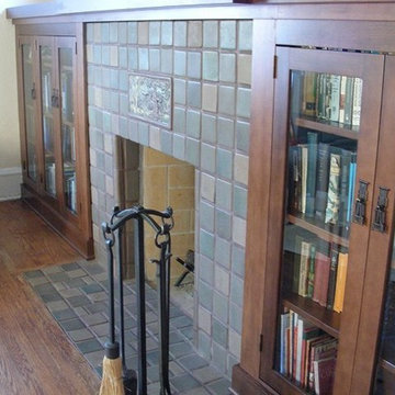Batchelder Tile Fireplace in San Diego