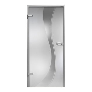 Interior Hinged Glass Door Handles Lock Set Contemporary