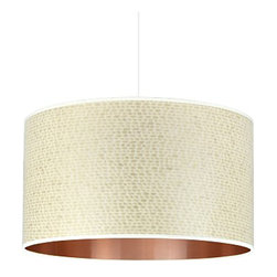 Storm | Cream Weave Drum Pendant - Ceiling Lighting