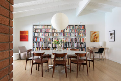 Inspiration for a large retro dining room in Los Angeles.