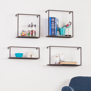 Holly & Martin Zyther Metal Wall Shelves 4-Piece Set