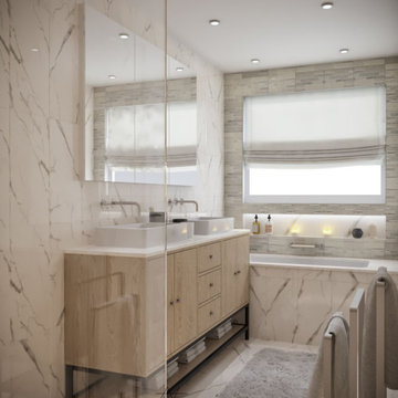 Bathroom remodel, cream or white?