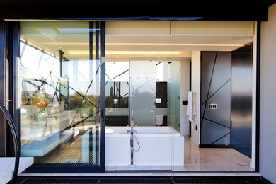 Example of a trendy bathroom design in Other