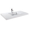36" Cube Collection Single Bathroom Sink, White
