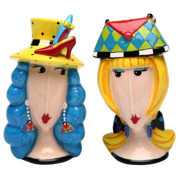 Let's Go Shopping Salt and Pepper Shakers, Set of 2