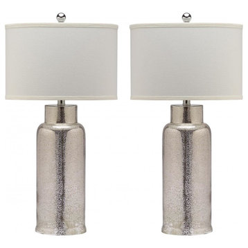 Bottle Glass Table Lamp ZMT-LIT4157D (Set of 2) - Bronze/Off White Shade