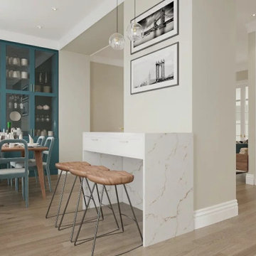 Living room with kitchen