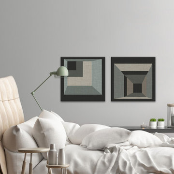 Geometric Perspective X Diptych