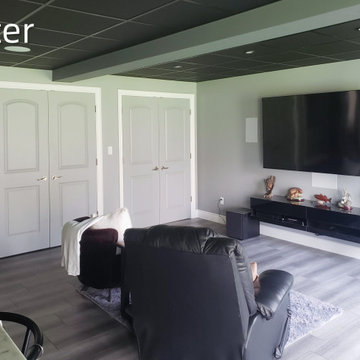 Basement renovation for comfort and exercise in Barrie