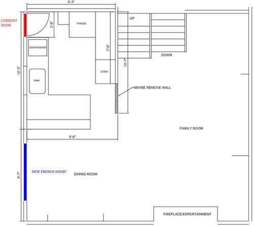 Kitchen Remodel Move Exterior Door