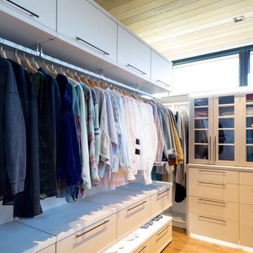 Modern His and Hers Master Closet