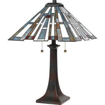 Quoizel TFMK6325VA Maybeck 2 Light Table Lamp in Valiant Bronze