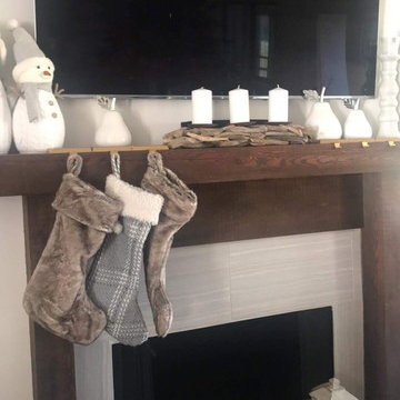 Mantle with TV