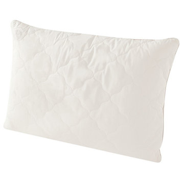 Yatas Bedding Superwashed Wool 20" x 36" King Pillow in White