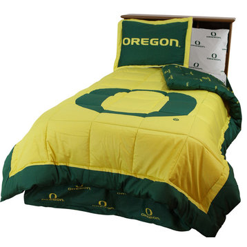 Oregon Ducks Bed in a Bag Twin, With White Team Sheets