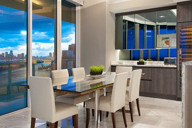Dining room - transitional dining room idea in Miami