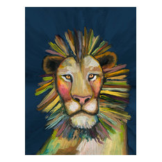 "Wild Lionon Blue" Canvas Wall Art by Eli Halpin, 24"x30"