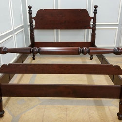 Morning Glory Lowpost Bed in Cherry with Blanket Rail & Footboard - Beds