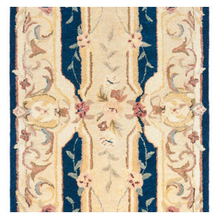 Safavieh Empire Em824b Handmade Navy / Beige Rug, 2' 6
