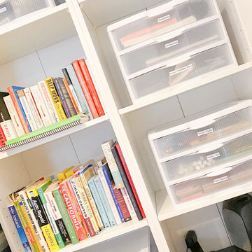 Organizing a Kids study space or home office